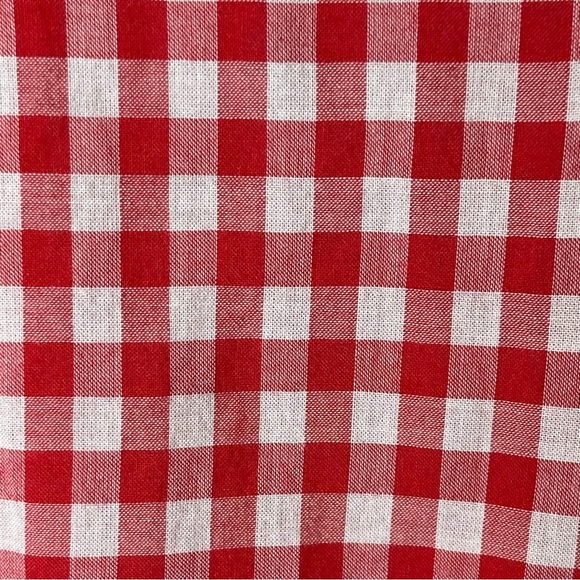 J Crew Red White Gingham Button Up Shirt 2 - Picture 7 of 10